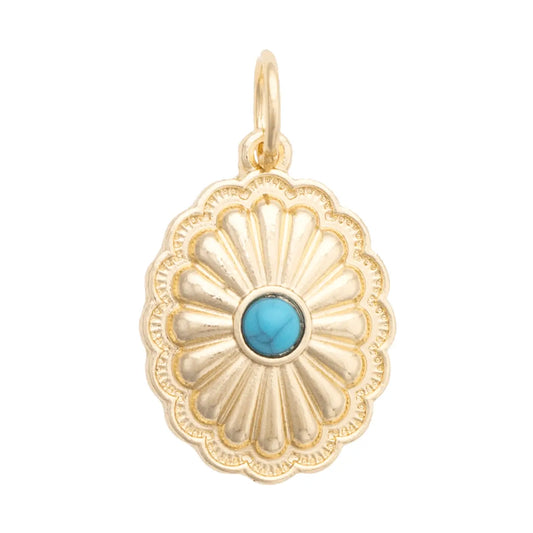 Gold Concho Charm