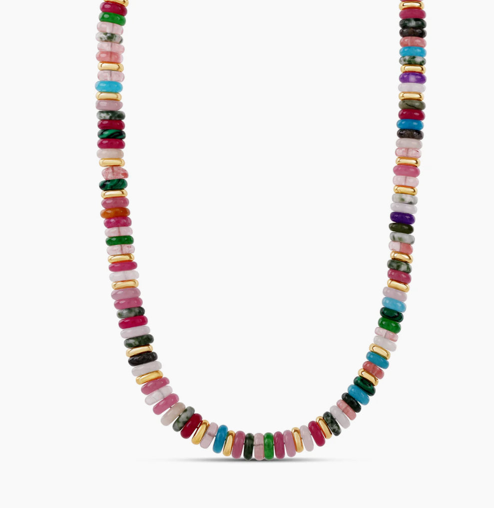 Rondelle Gemstone Necklace
