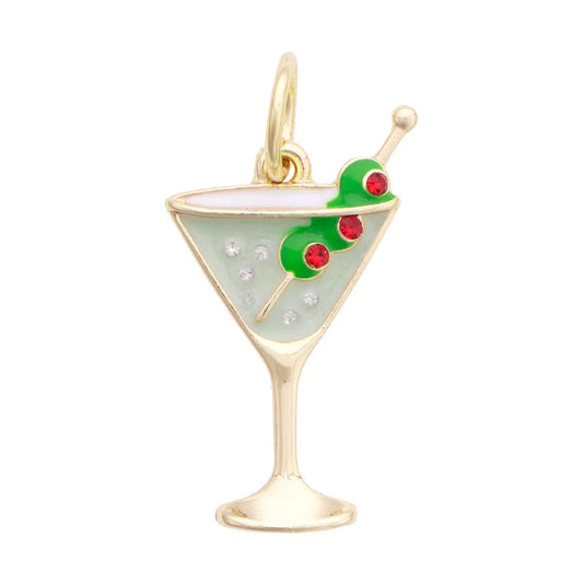 Enamel Martini Charm