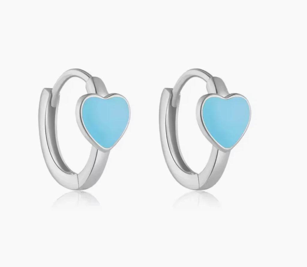 Petite Heart Huggies Turquoise