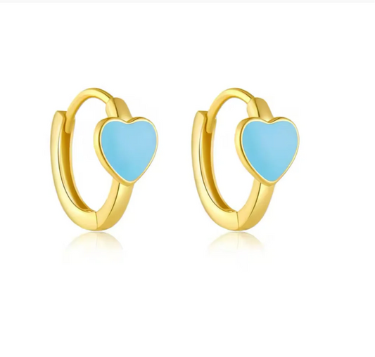 Petite Heart Huggies Turquoise