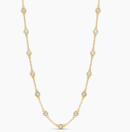 Gold Diamonds By The Yard Necklace
