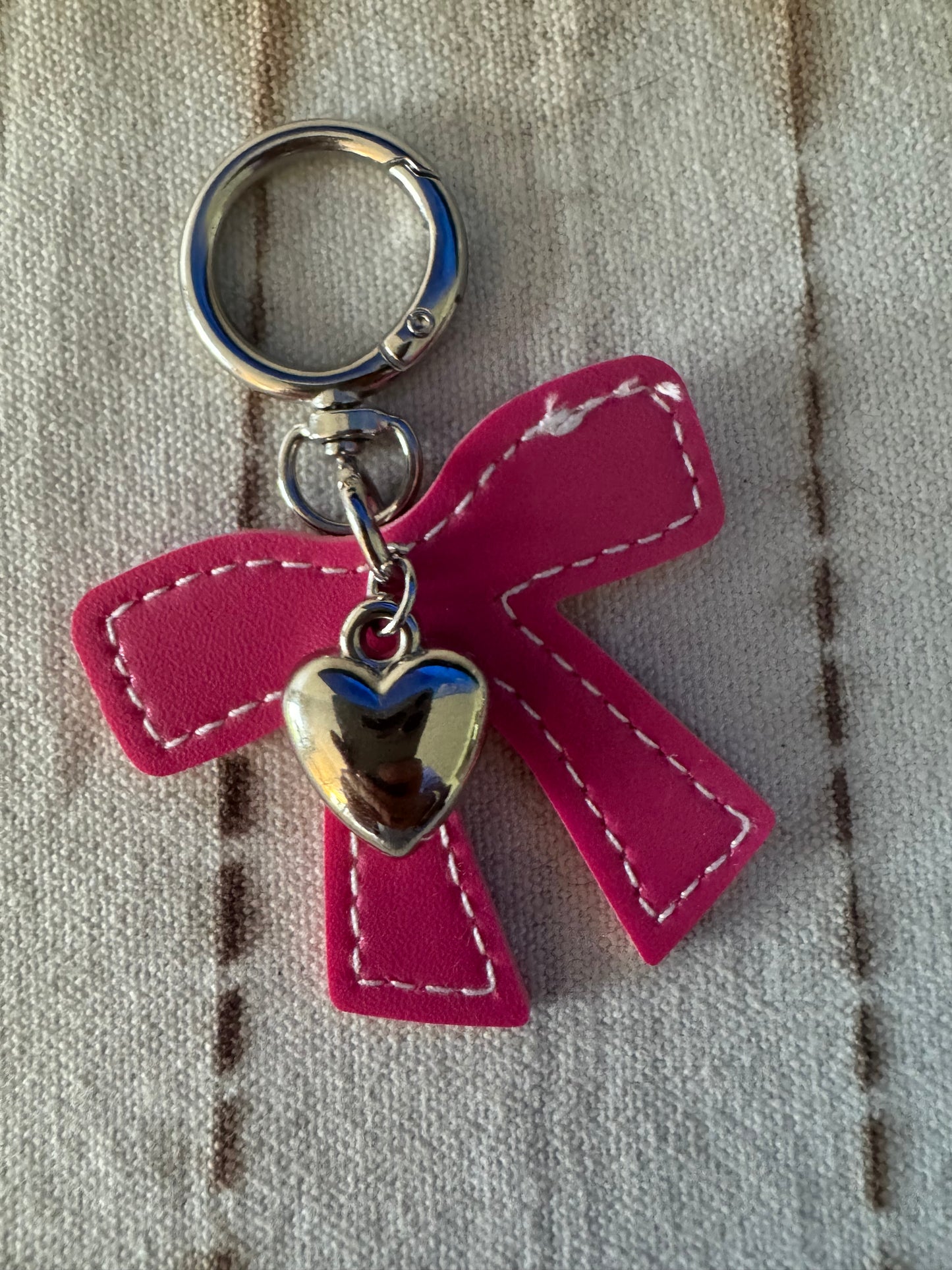 Leather Bow Keychains