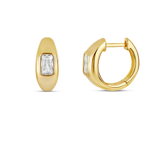 Gemstone Huggies