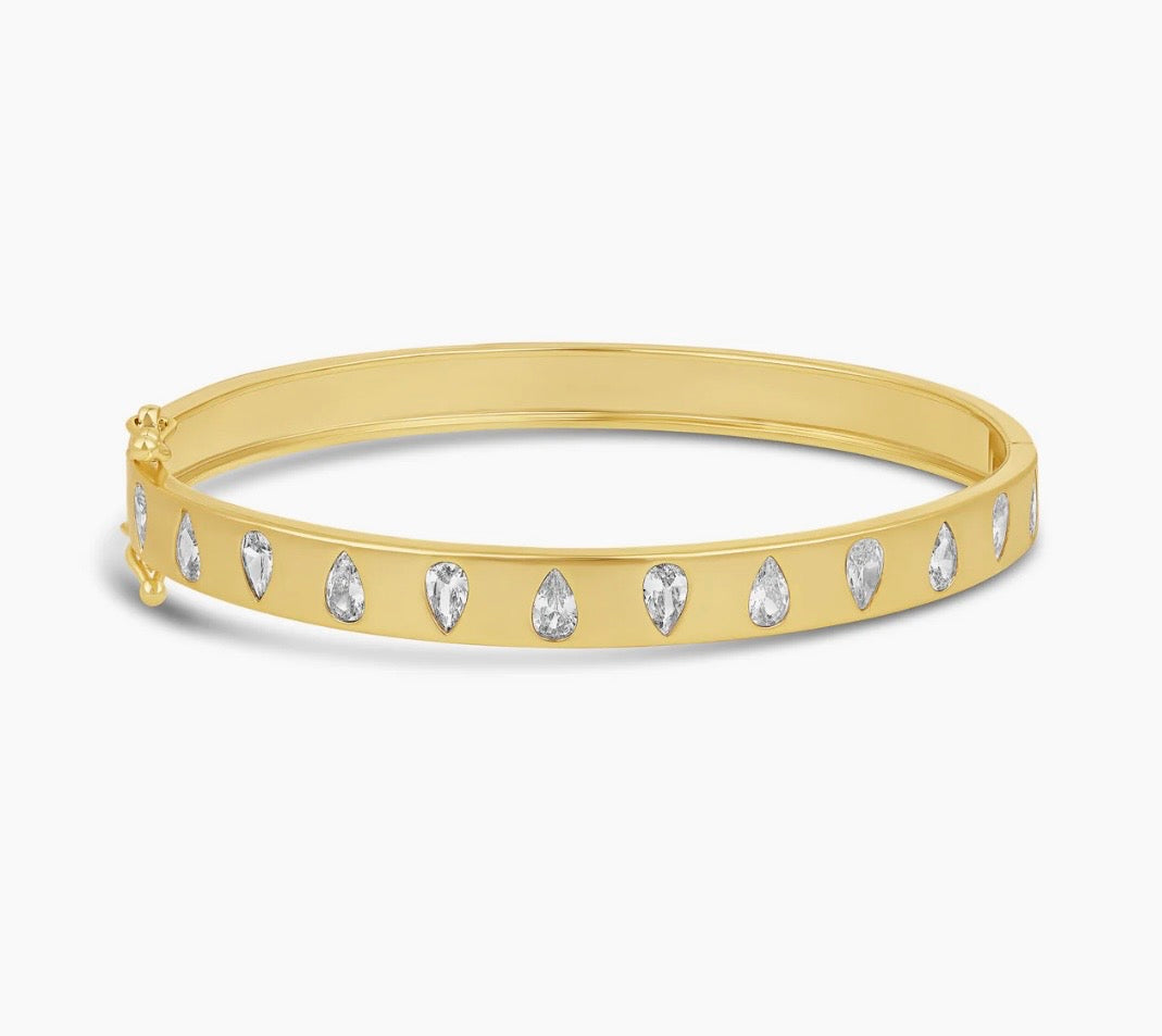 Teardrop Bangle Bracelet