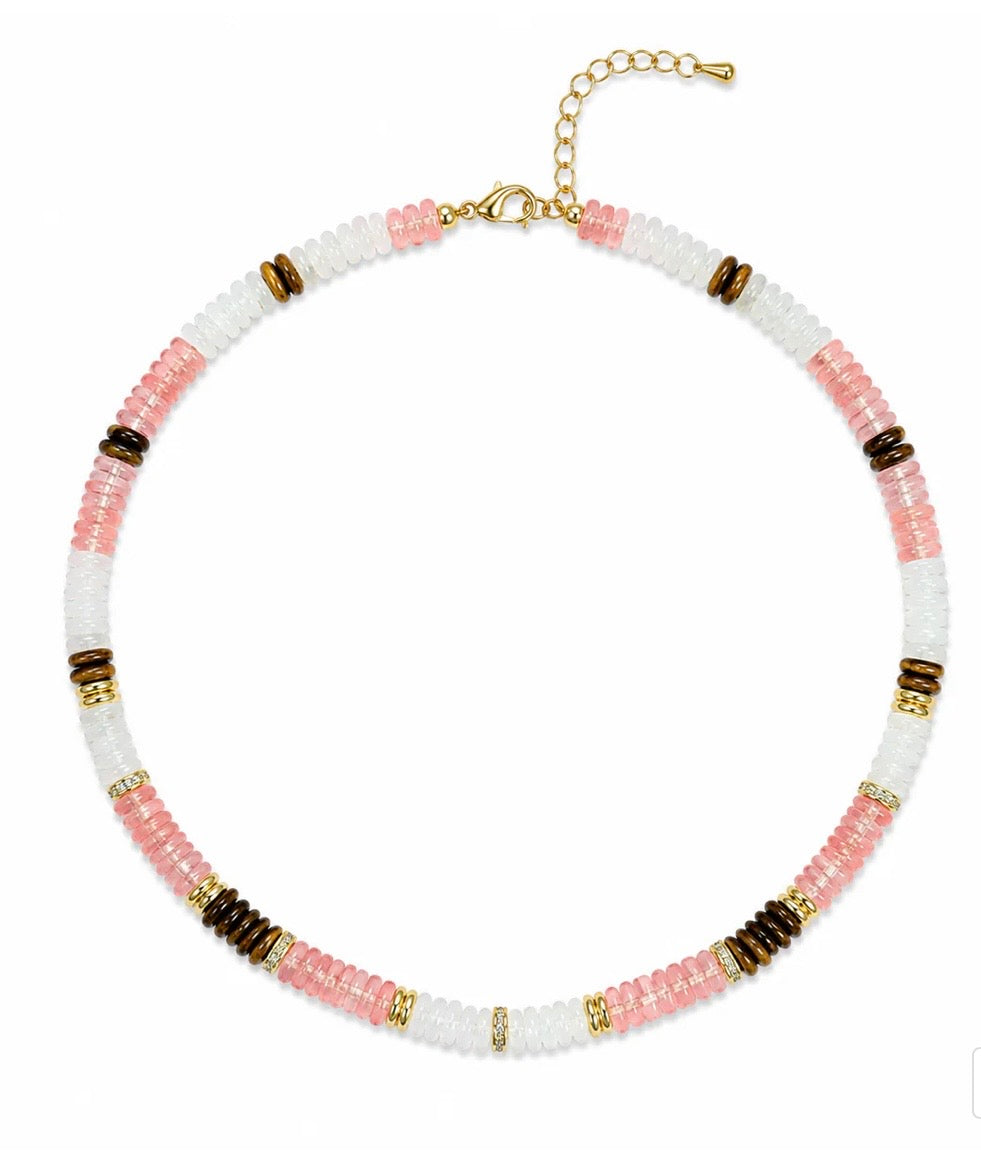 Rondelle Gemstone Necklace