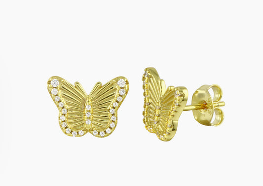 Fluted Butterfly Earrings