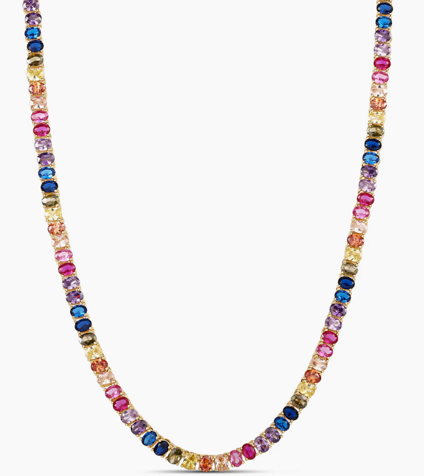 Rainbow Tennis Necklace