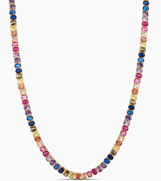 Rainbow Tennis Necklace