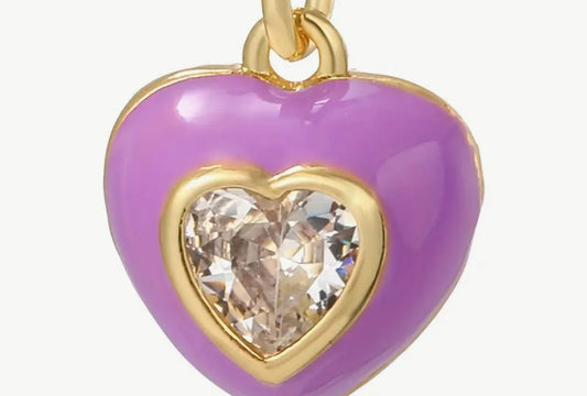 Petite Enamel Gemstone Heart