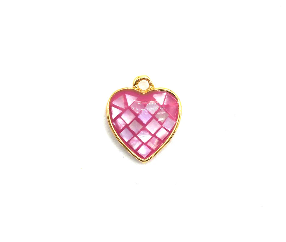 Hot Pink Heart Charm