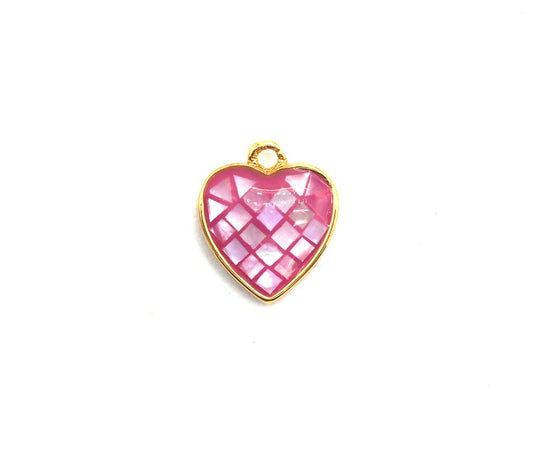 Hot Pink Heart Charm
