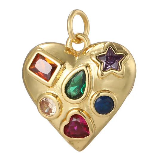 Puffy Gemstone Heart