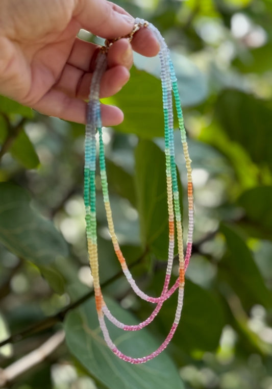 Rainbow Gemstone Necklace