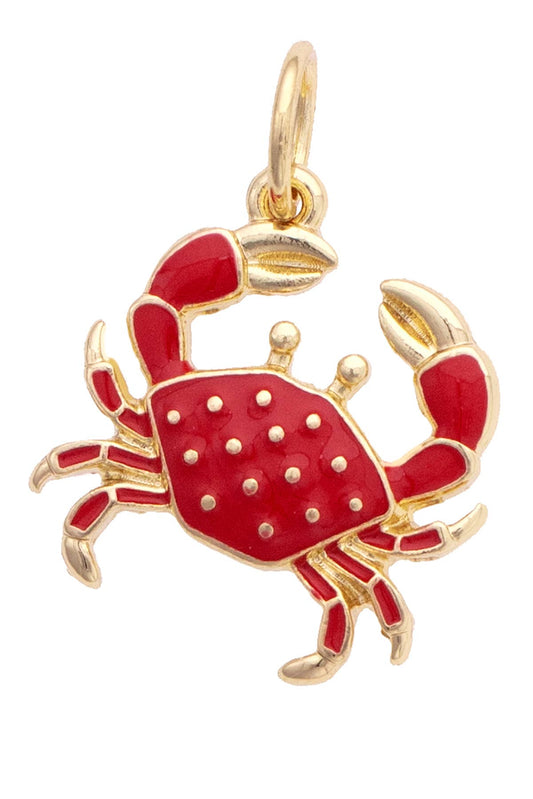 Enamel Crab Charm