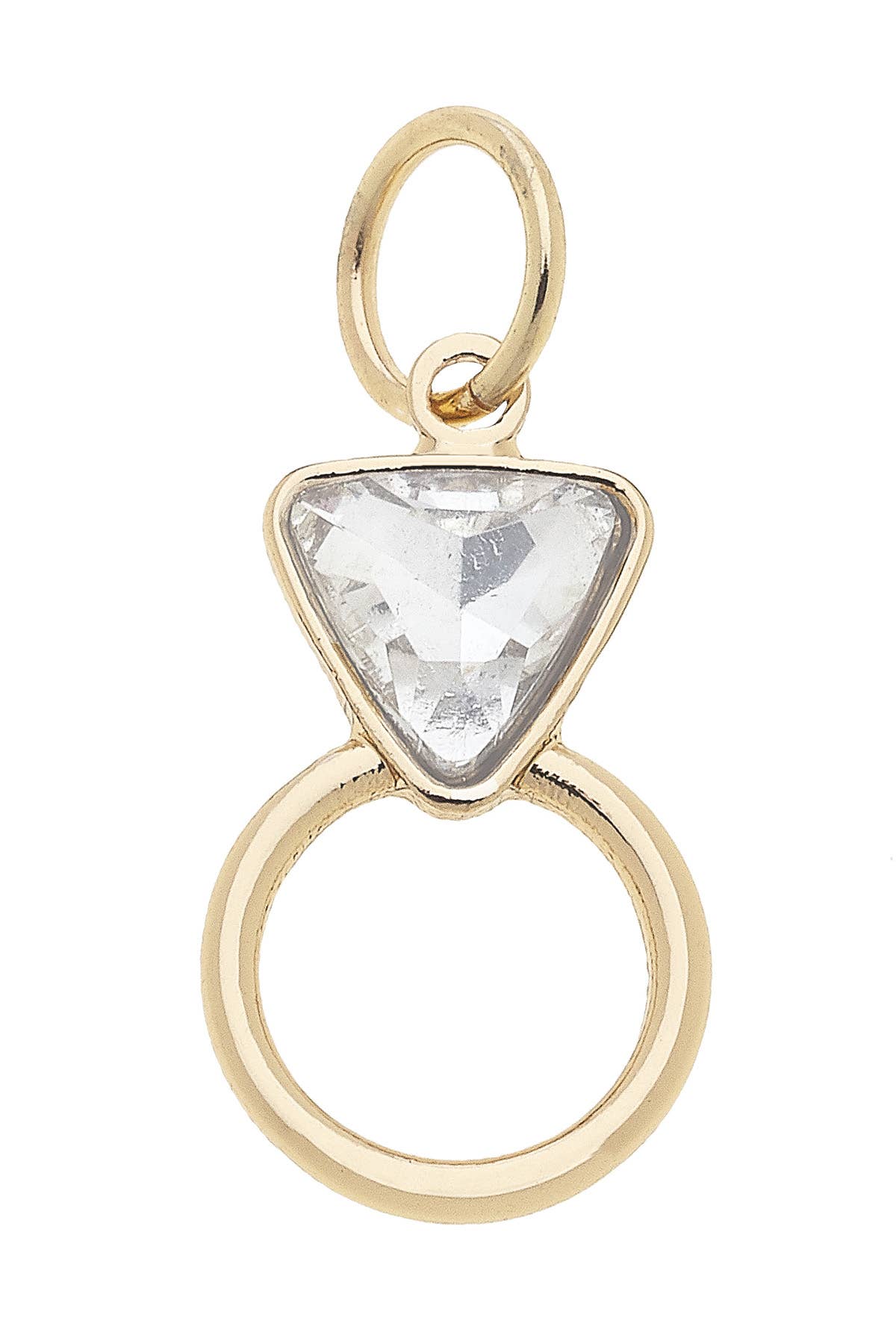 Rhinestone Diamond Ring Charm