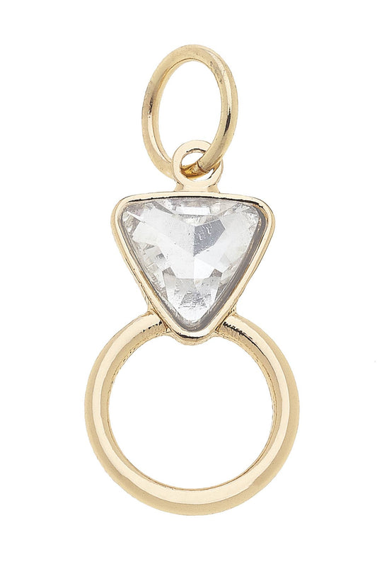 Rhinestone Diamond Ring Charm