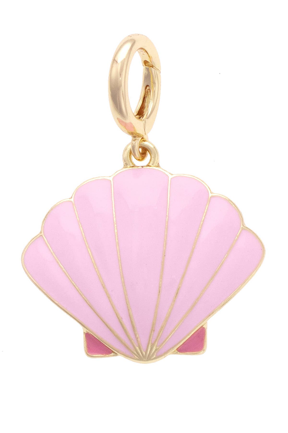 Pink Clamshell Pendant Charm