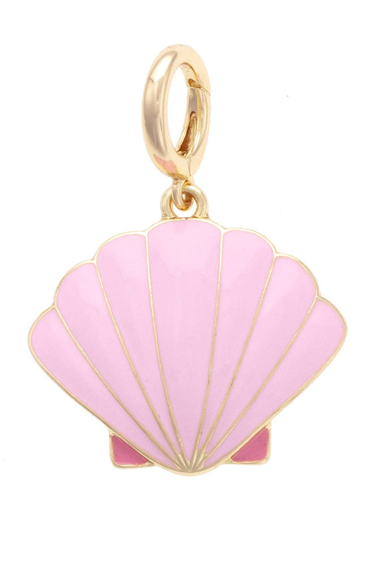 Pink Clamshell Pendant Charm